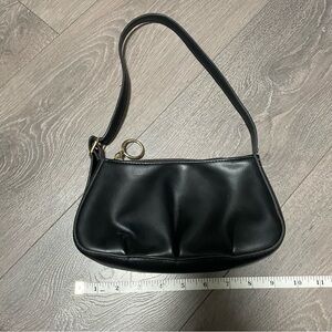 Black Leather Shoulder Bag